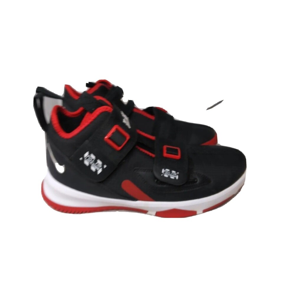 Nike LeBron Soldier 13 Bred Size 5.5 Y Sneakers  AR7585-003 Black~Red~White